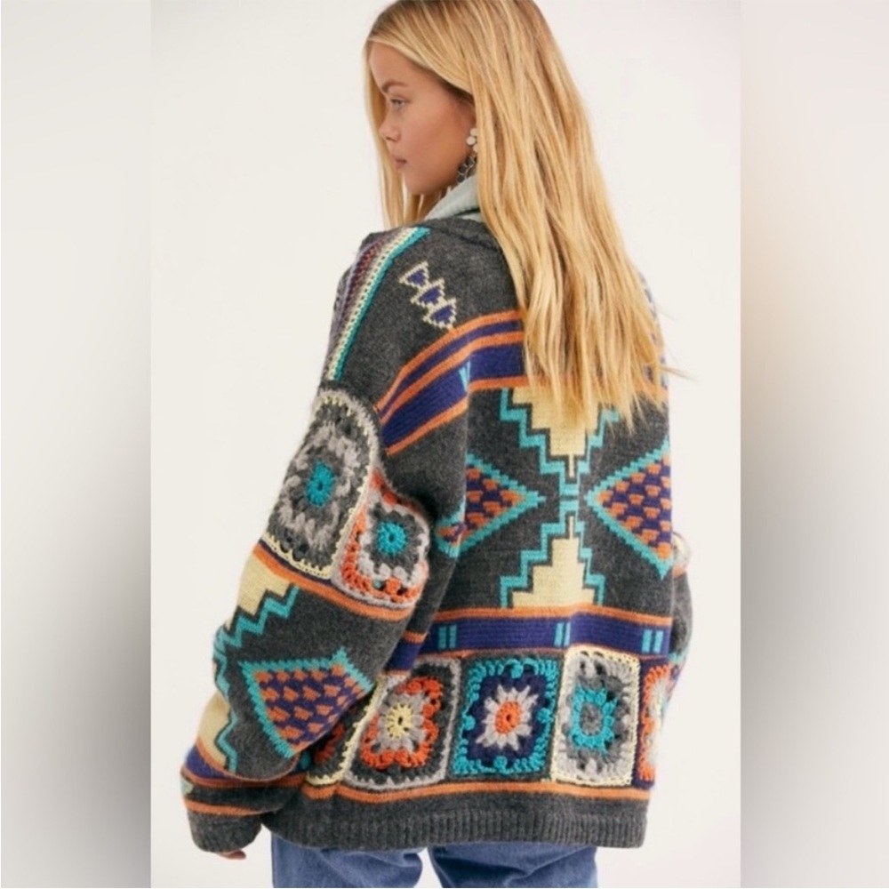 Free People Multicolor Striped Knit cardigan XS - Picture 3 of 8